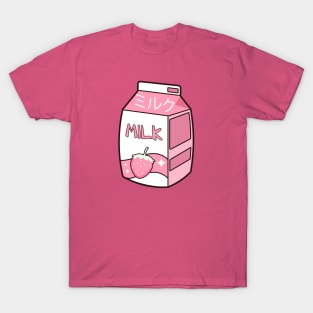 Kawaii Strawberry Milk Box T-Shirt